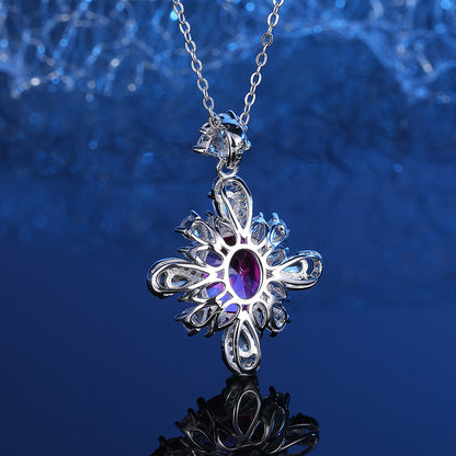 Sapphire Twilight Necklace .