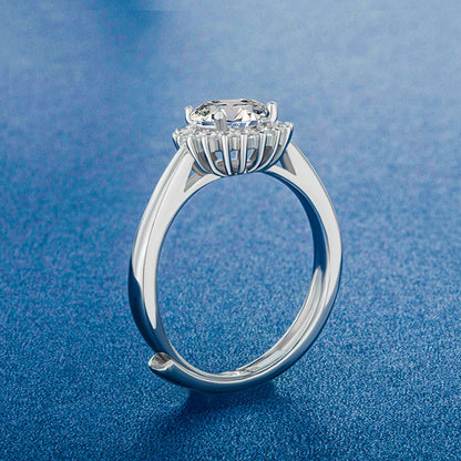 Radiant Round Cut CZ Solitaire Ring