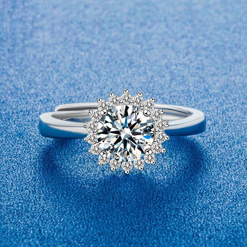 Radiant Round Cut CZ Solitaire Ring