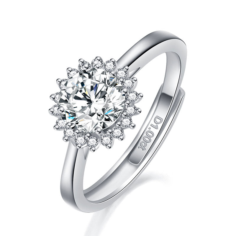 Radiant Round Cut CZ Solitaire Ring