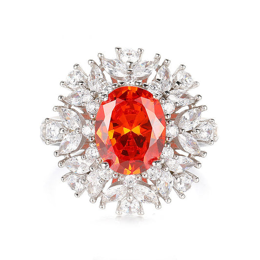 Fancy Red-Orange Diamond Ring