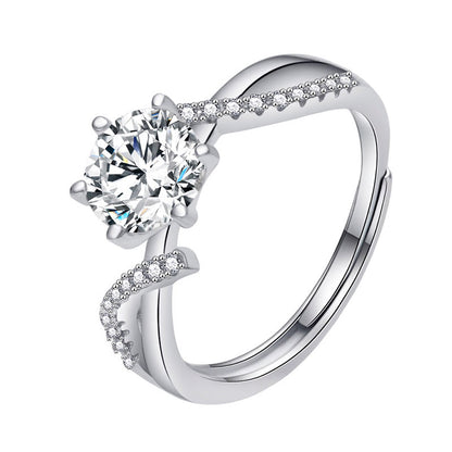 Gleaming Silver Brilliance Ring