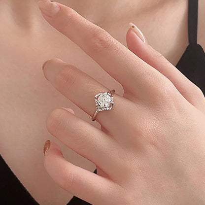 Elegant Double Halo Ring