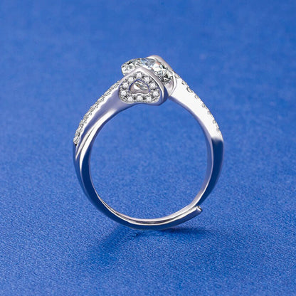 Radiant Silver Diamond Ring