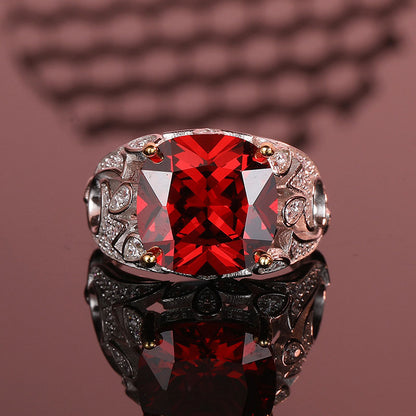 Unique Red & White and golden Diamond  Ring