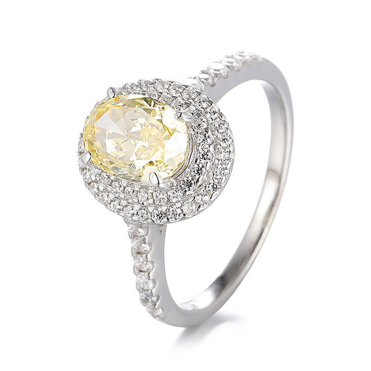 Oval Yellow Diamond Ring