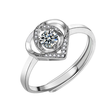 Sterling Silver Infinity Ring with Cubic Zirconia