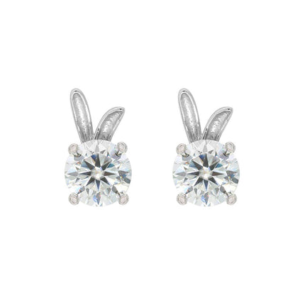 Rabbit Moissanite Stud Earrings