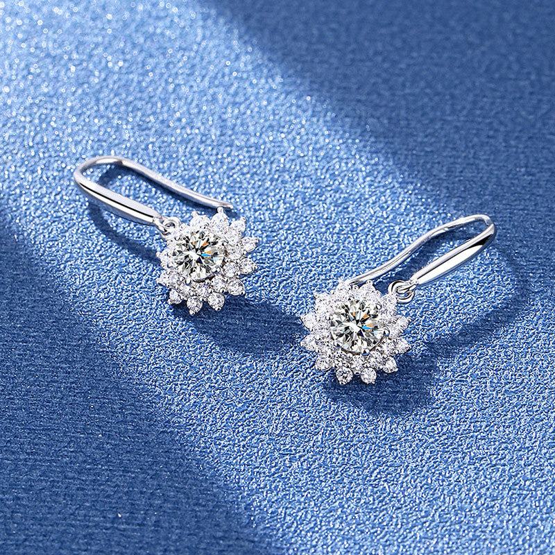 ﻿Round Moissanite Stud Earrings