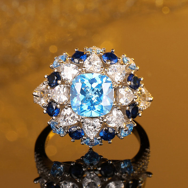 Antique Blue Diamond Ring