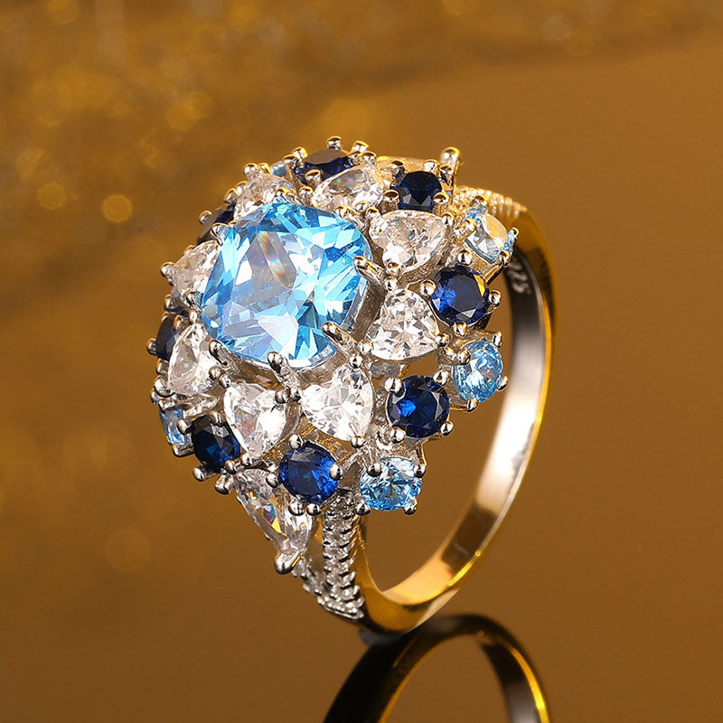 Antique Blue Diamond Ring