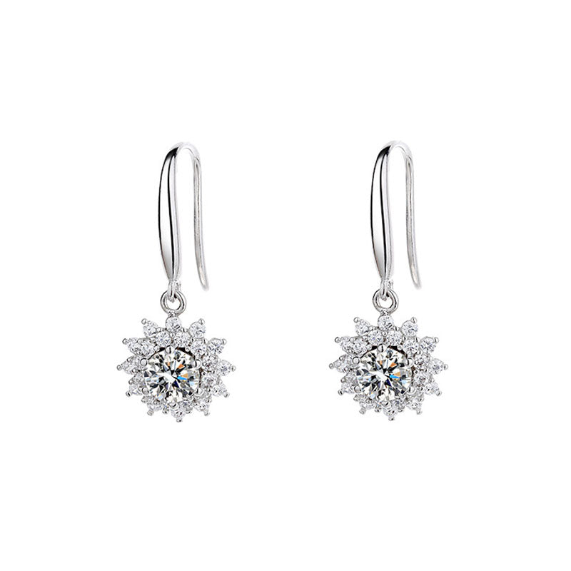 ﻿Round Moissanite Stud Earrings