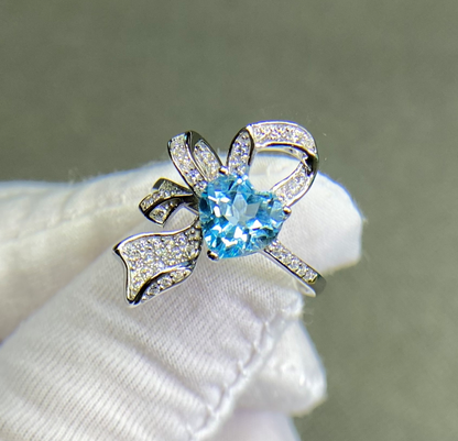 Sunset Glow Moissanite Ring .