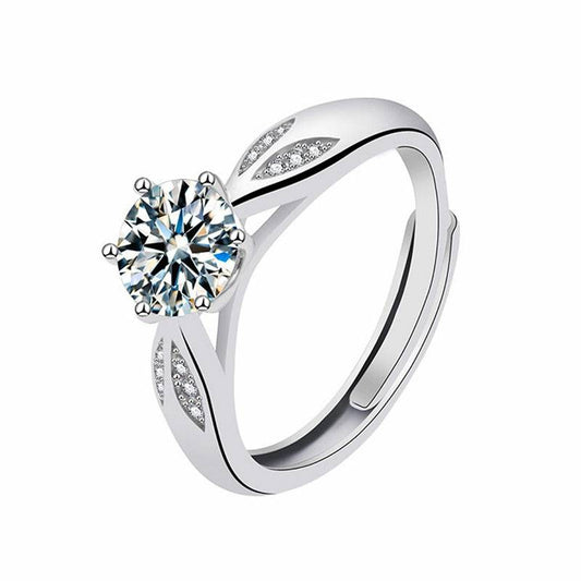 Olive Moissanite Ring