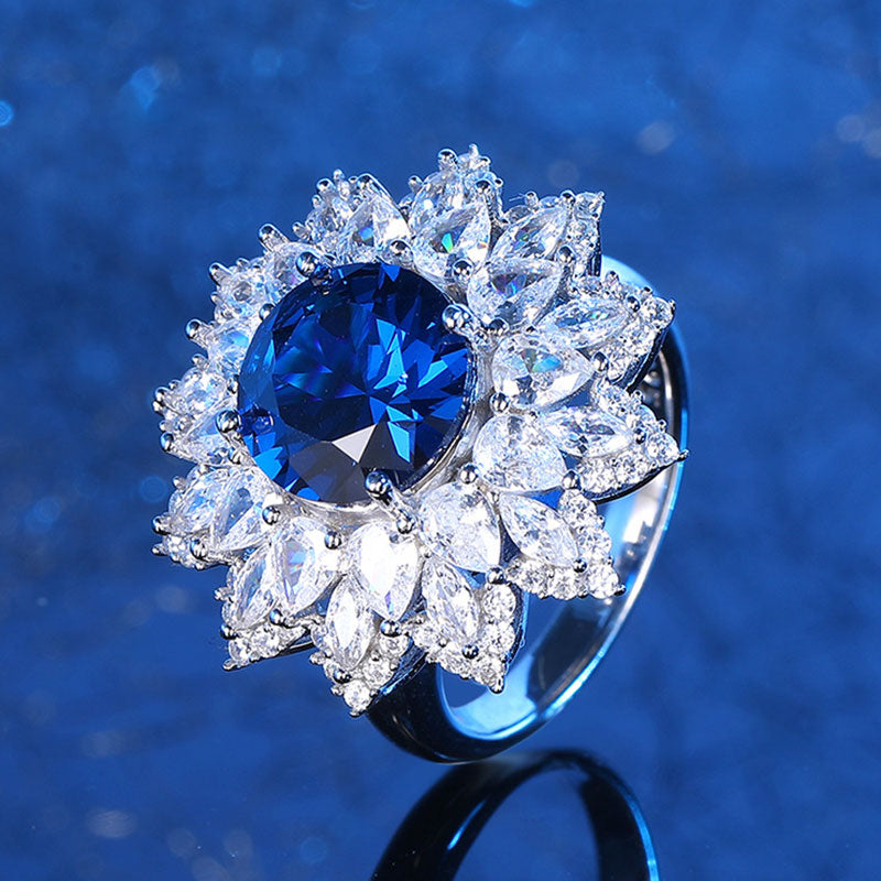 Blue Diamond Ring