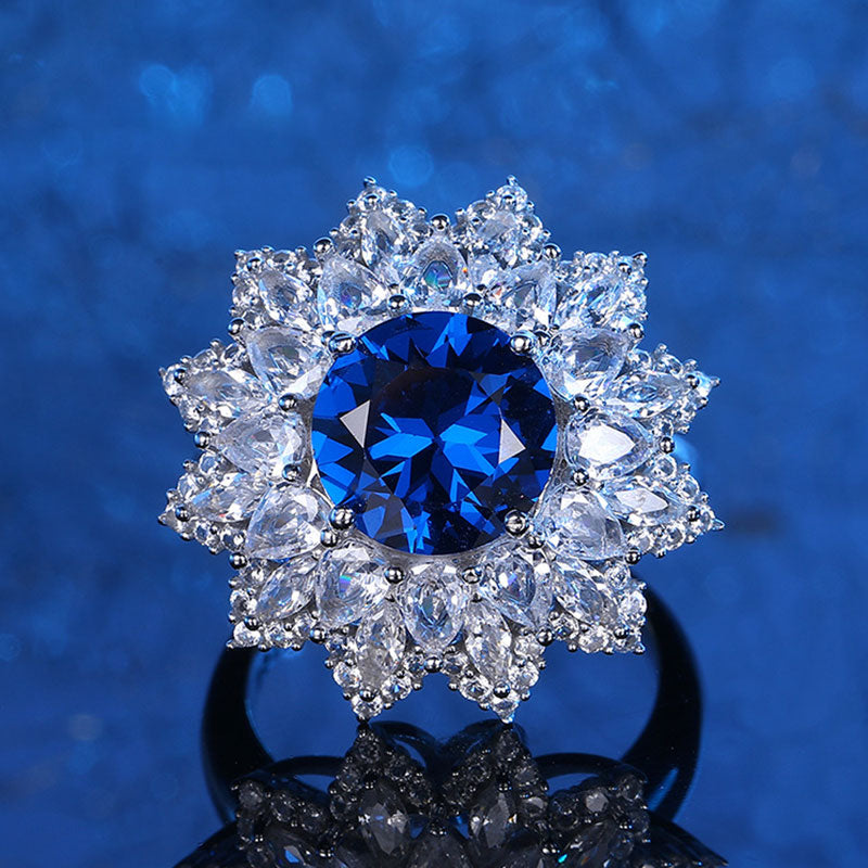 Blue Diamond Ring