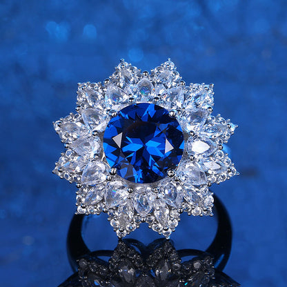 Blue Diamond Ring