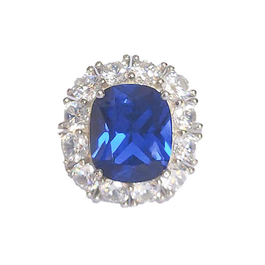 Blue diamond with Blue colored Ring